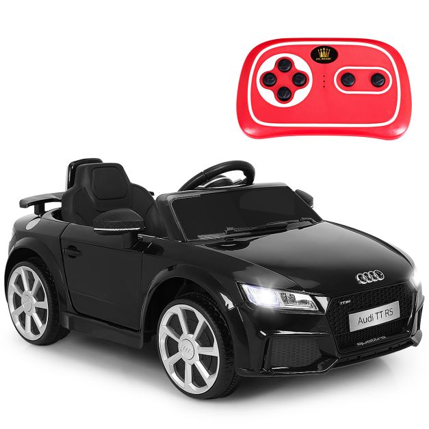 Licensed Audi TTRS 12V Battery-Powered Vehicle with 2 Motors MP3 music-Black