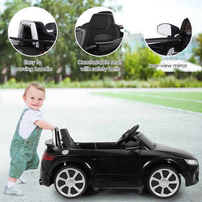 Licensed Audi TTRS 12V Battery-Powered Vehicle with 2 Motors MP3 music-Black