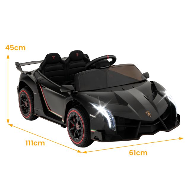 Licensed Lamborghini 4WD Kids Ride-on Sports Car-Black