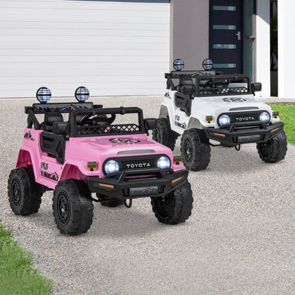 12V 7Ah Licensed Toyota FJ Cruiser Electric Car with Remote Control-White