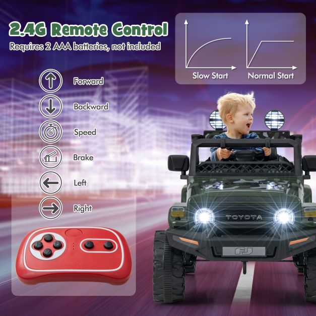 12V 7Ah Licensed Toyota FJ Cruiser Electric Car with Remote Control-Camouflage
