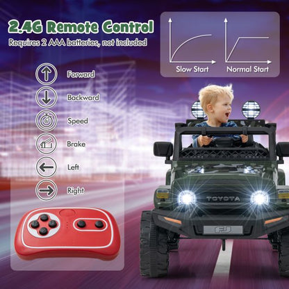 12V 7Ah Licensed Toyota FJ Cruiser Electric Car with Remote Control-Camouflage