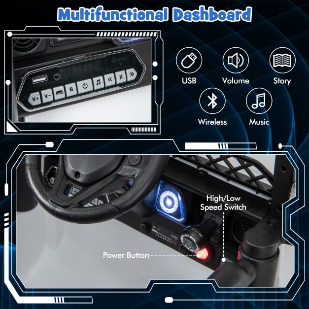 12V 7Ah Licensed Toyota FJ Cruiser Electric Car with Remote Control-White