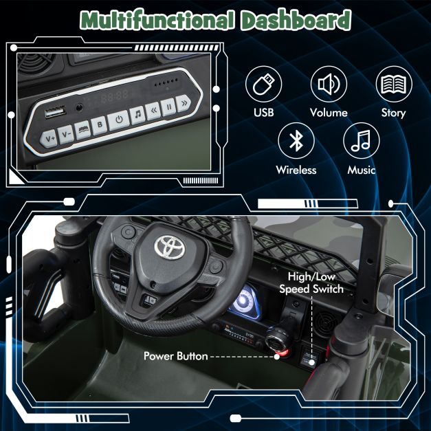 12V 7Ah Licensed Toyota FJ Cruiser Electric Car with Remote Control-Camouflage