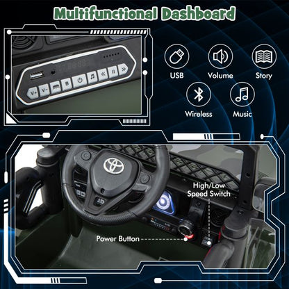 12V 7Ah Licensed Toyota FJ Cruiser Electric Car with Remote Control-Camouflage