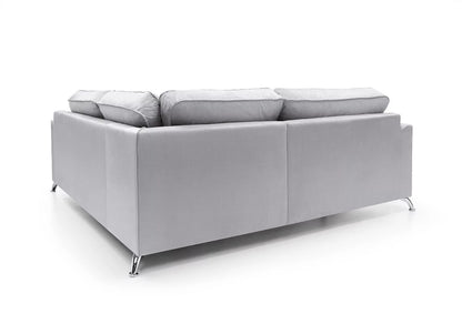 Fergasson Velvet Corner Sofa - Light Grey