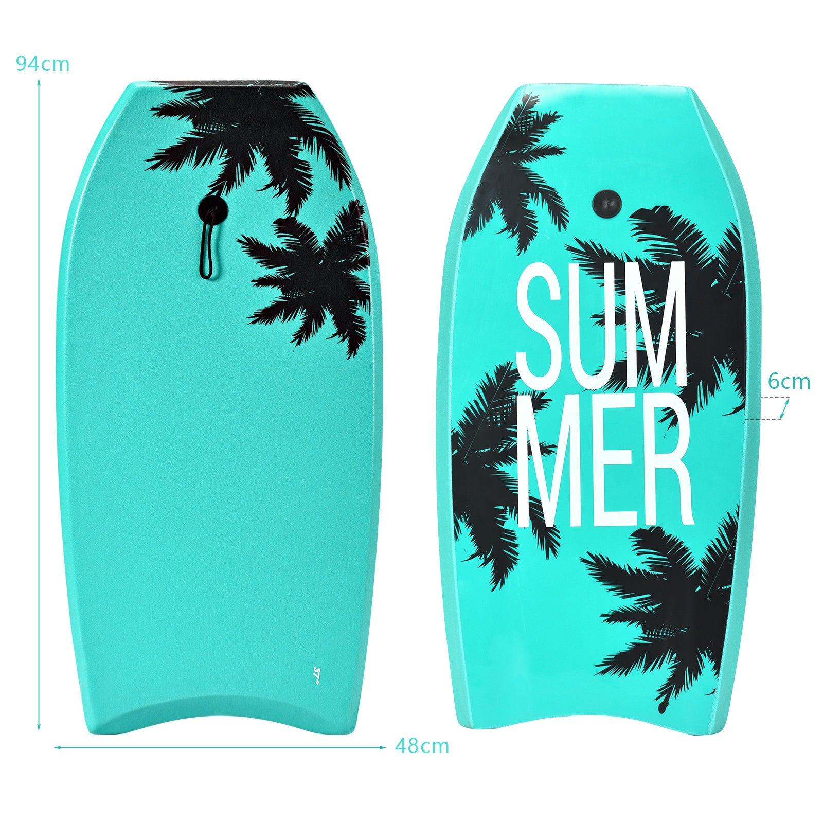 Lightweight Body Board Boogie Board with EPS Core XPE Deck HDPE Bottom-M
