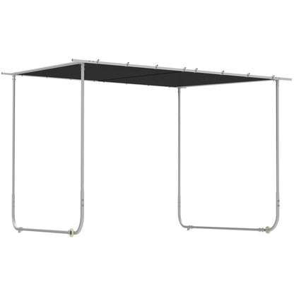 Outsunny 3 x 3(m) Mobile Pergola Kit, Portable Garden Gazebo with Wheels, Sandbags, Steel Frame, UV-Resistant