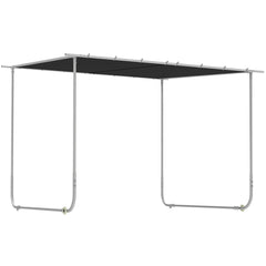 Outsunny 3 x 3(m) Mobile Pergola Kit, Portable Garden Gazebo with Wheels & UV-Resistant Canopy, Dark Grey