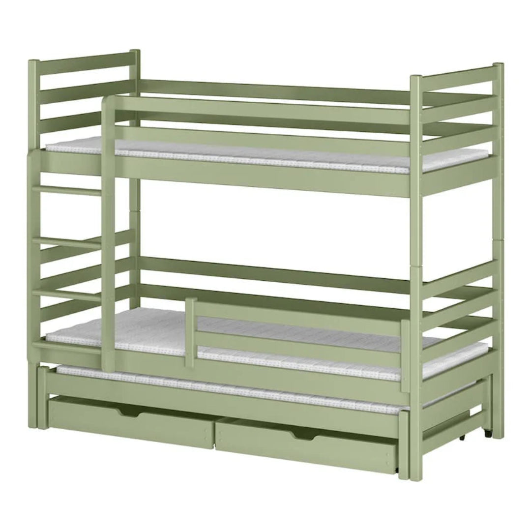 Luke Bunk Bed with Trundle and Storage