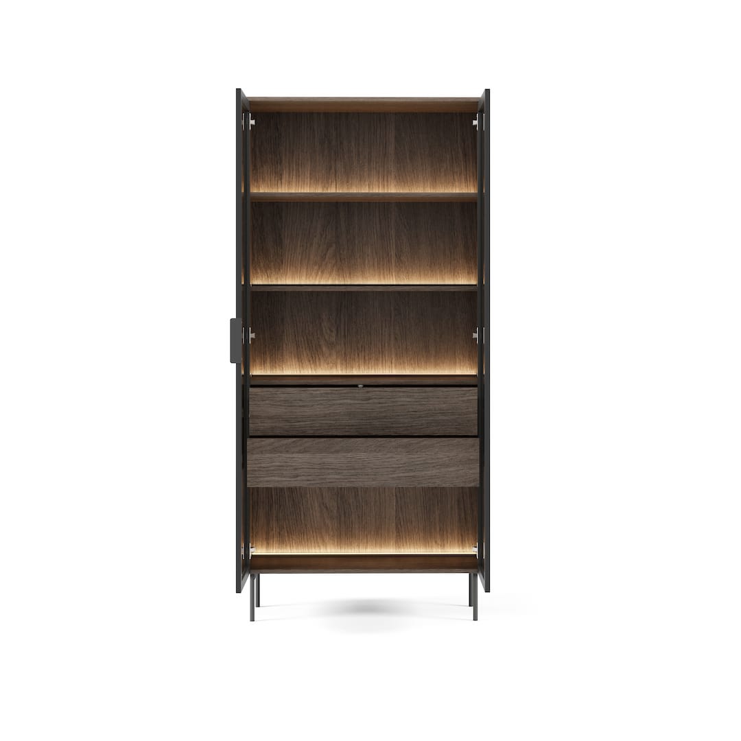 Lumi Tall Display Cabinet 92cm