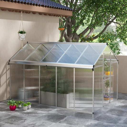 10ft x 6ft Walk-In Greenhouse With Foundation & Aluminium Frame