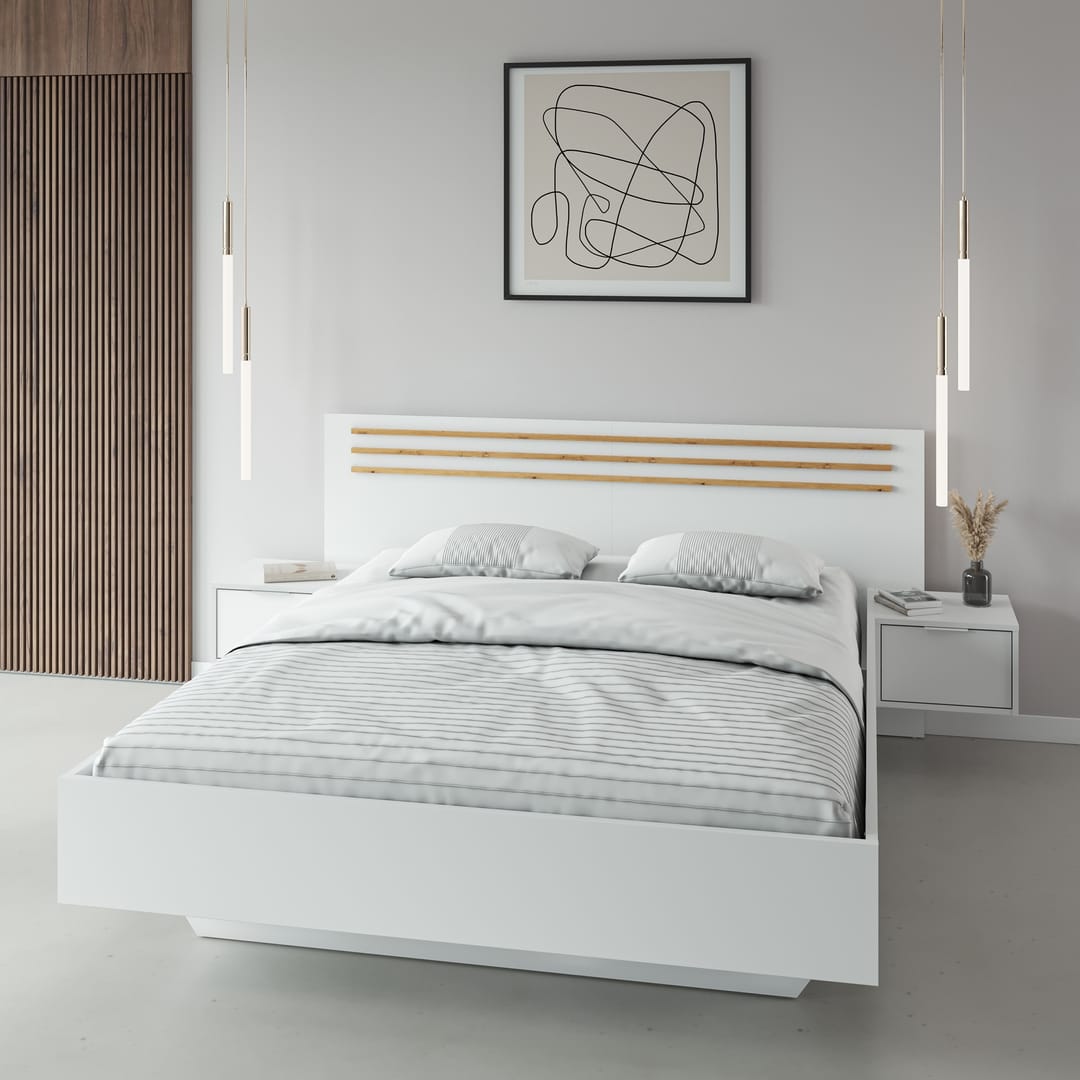 Florencja Bed Frame With Bedside Cabinets [EU Super King]