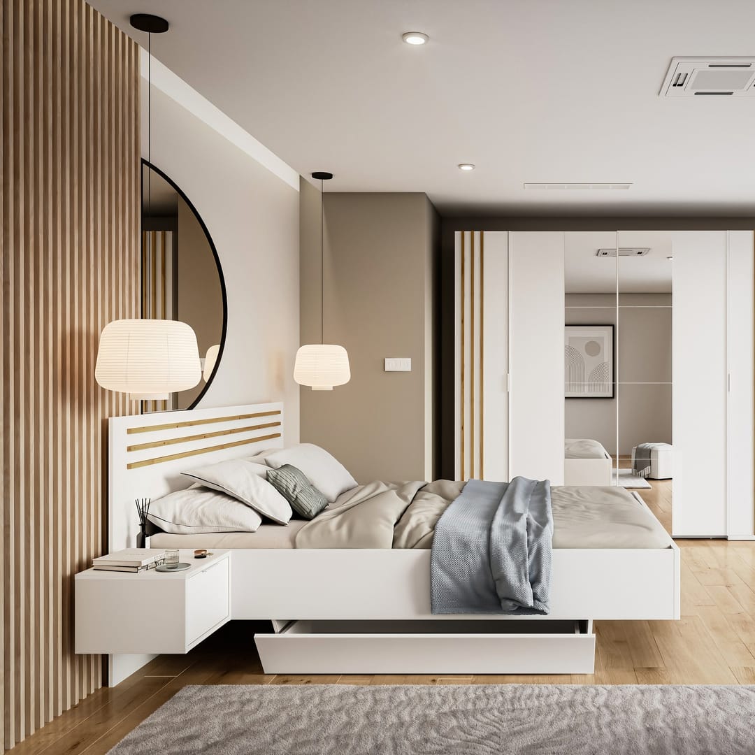 Florencja Bed Frame With Bedside Cabinets [EU King]