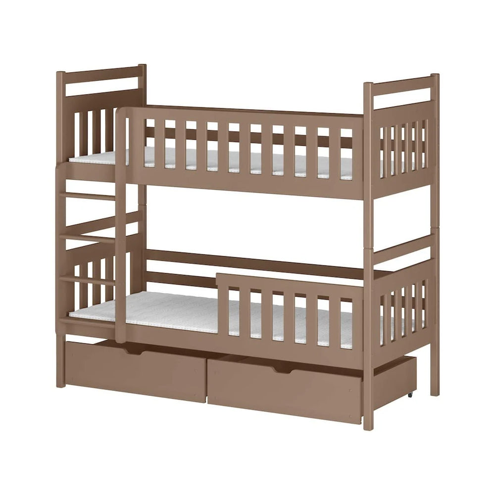 Wooden Bunk Bed Monika with Storage