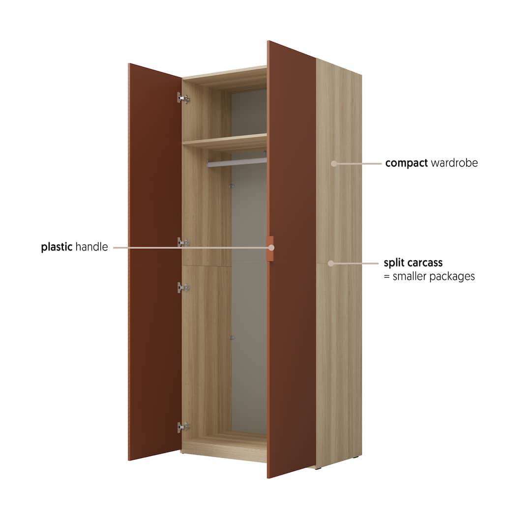 Montana Hinged Door Wardrobe 90cm