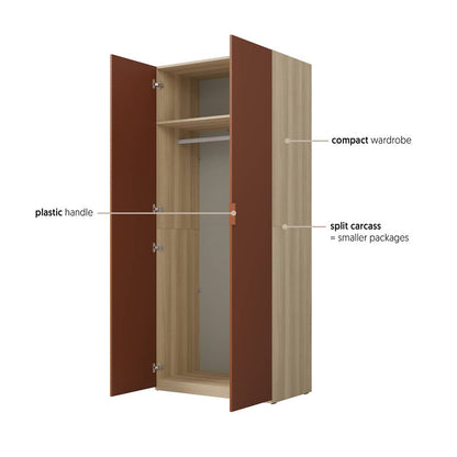 Montana Hinged Door Wardrobe 90cm