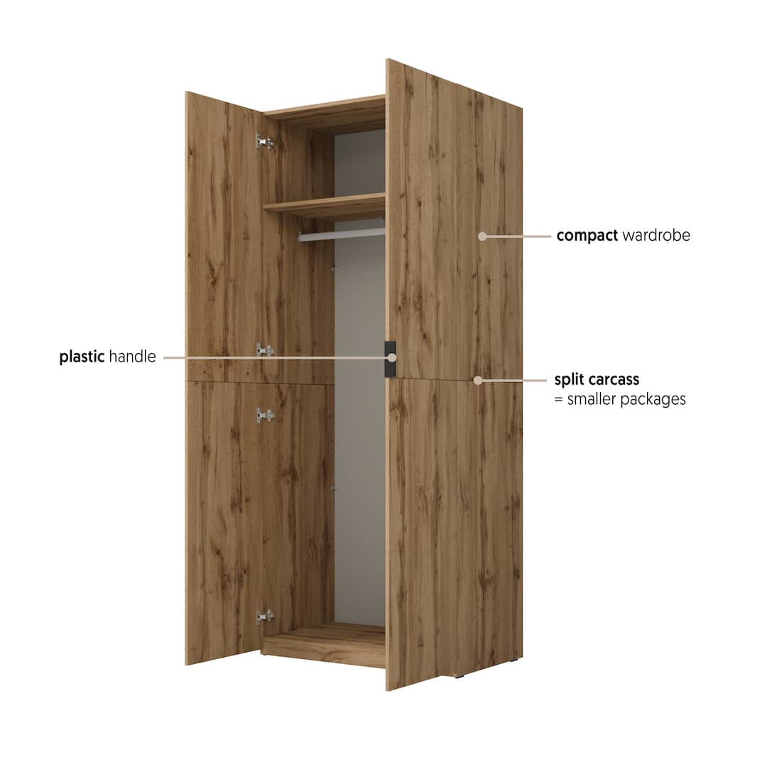 Montana Hinged Door Wardrobe 90cm