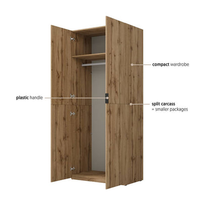 Montana Hinged Door Wardrobe 90cm