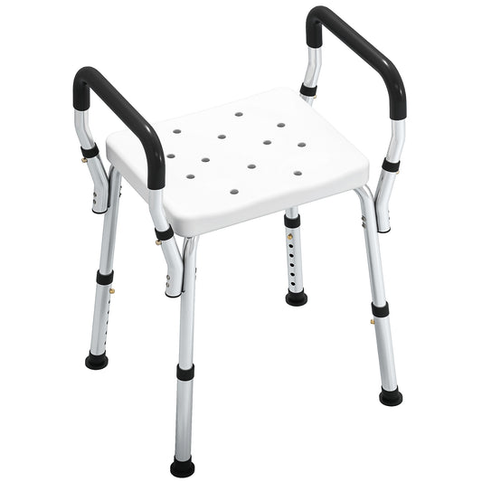 HOMCOM 57-69cm Aluminium Frame Bath Seat