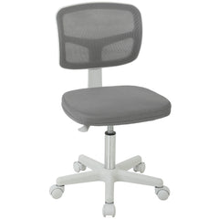 Vinsetto Small Office Chair without Arms, Ergonomic Swivel Mesh Desk Chair with Curved Back, Dark Grey