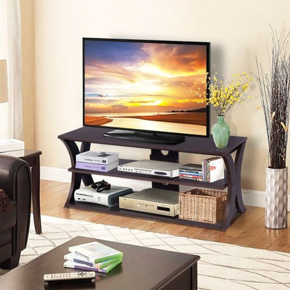3-Tier TV Stand Storage Console with Storage Shelves