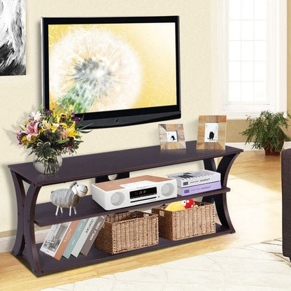 3-Tier TV Stand Storage Console with Storage Shelves