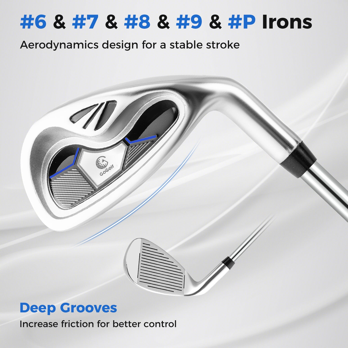 Men's Right Handed Complete Golf Clubs Set-Blue