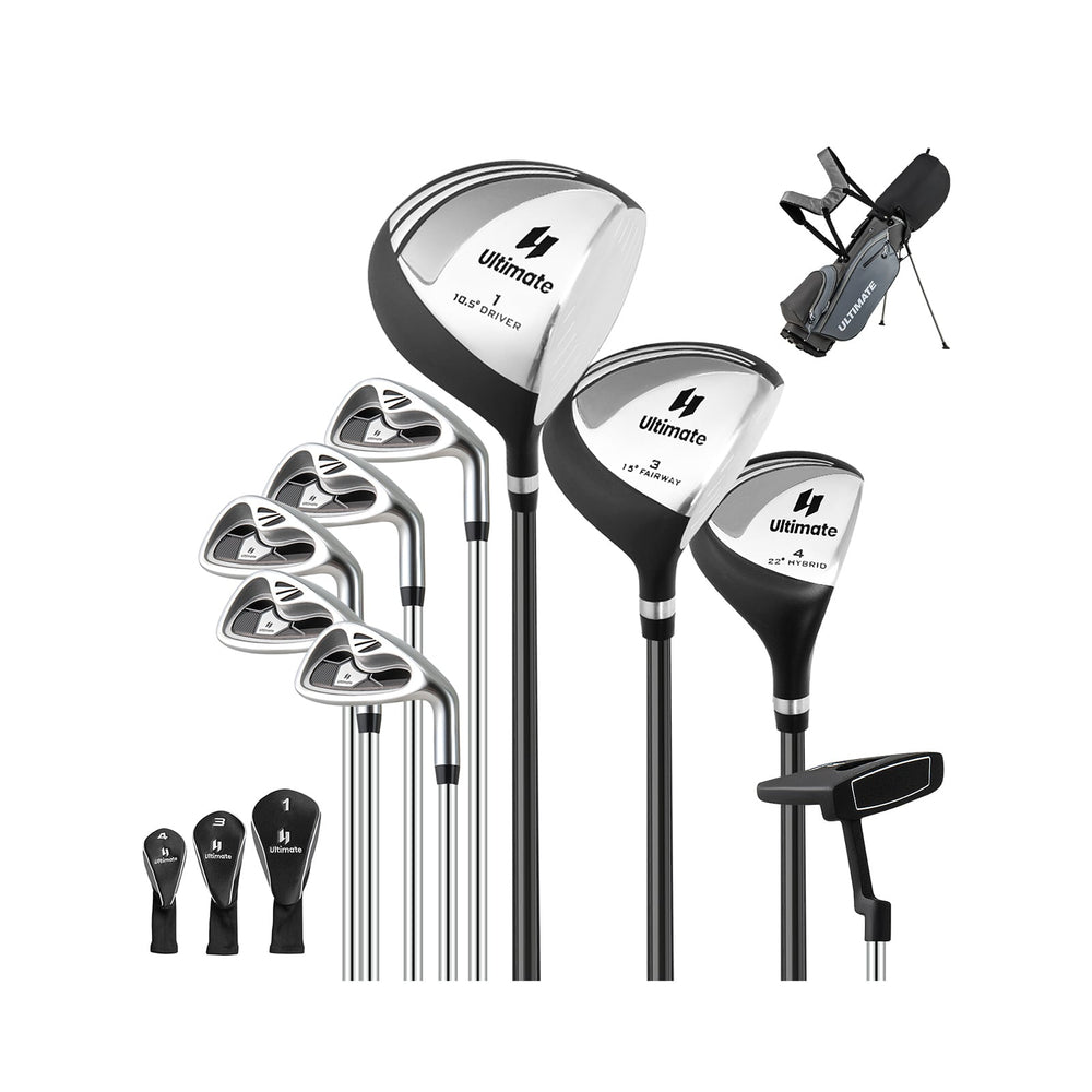Men's Right Handed Complete Golf Clubs Set-Grey