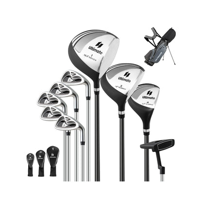 Men's Right Handed Complete Golf Clubs Set-Grey