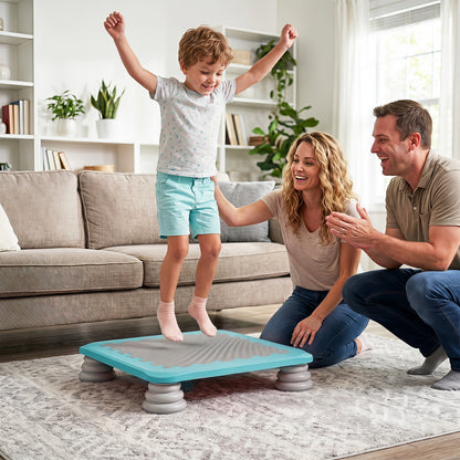Mini Trampoline for Kids with Removable and Non-Slip Foot Pads-Blue