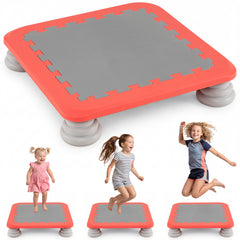 Mini Trampoline for Kids with Removable and Non-Slip Foot Pads-Red