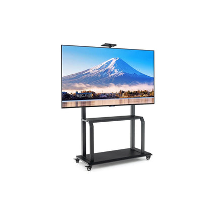 Mobile TV Stand Rolling TV Cart with Camera Shelf and AV Shelves