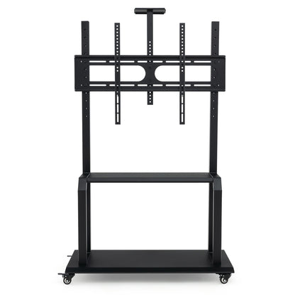 Mobile TV Stand Rolling TV Cart with Camera Shelf and AV Shelves