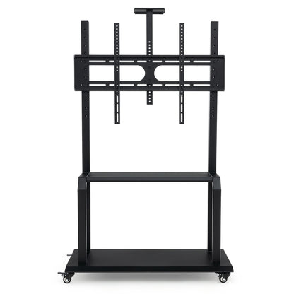 Mobile TV Stand Rolling TV Cart with Camera Shelf and AV Shelves