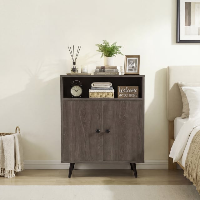 Modern Enclosure Cat Litter Box with Entry-Grey
