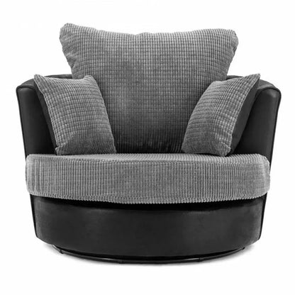 Modern Suite Cord Fabric Corner Sofa - Brown