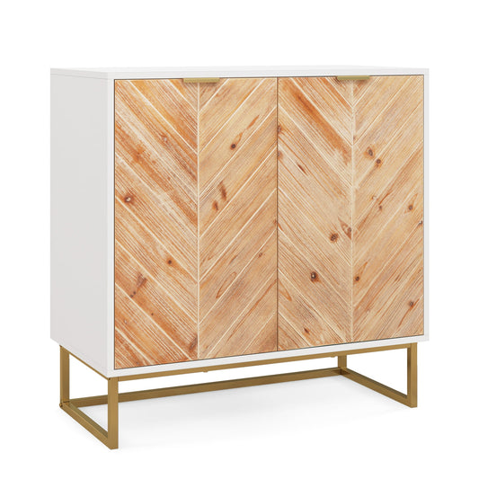 Modern Buffet Sideboard Cabinet Console Tablr with Storage-White