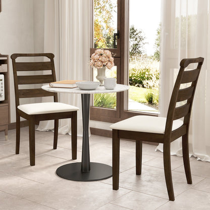 Modern Dining Chair Set of 4 Upholstered Farmhouse Chairs with Rubber Wood Frame