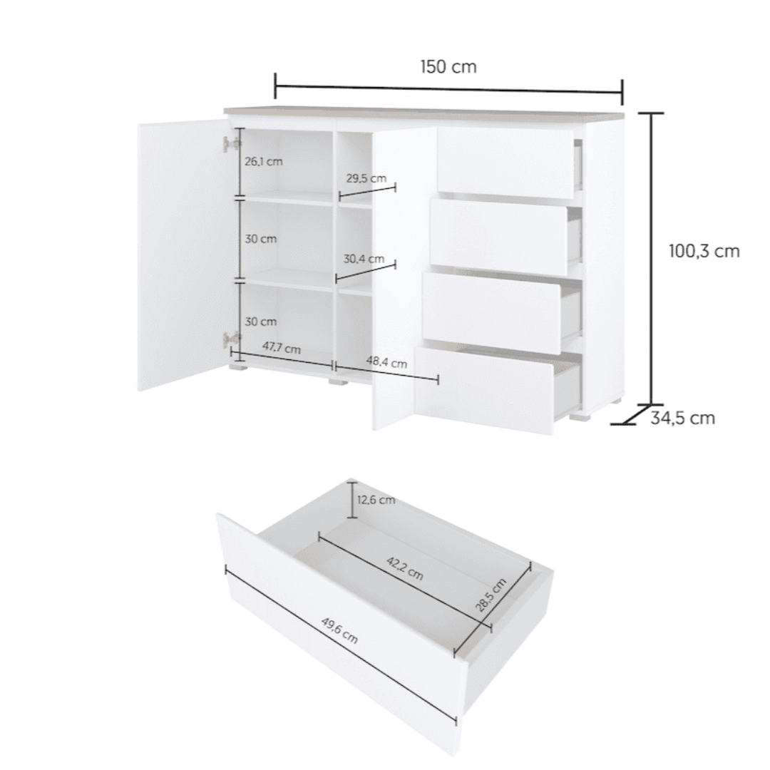 Modo Sideboard Cabinet 150cm