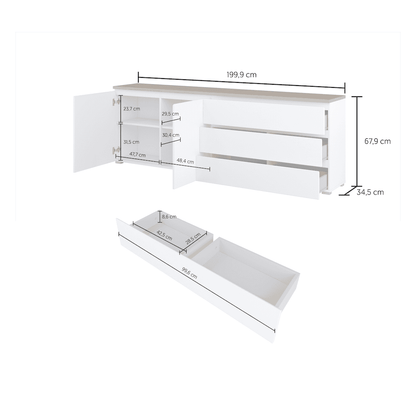 Modo Sideboard Cabinet 200cm