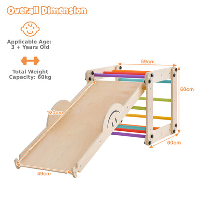 Montessori Climbing Set for Toddlers Foldable with Fun Seesaw-Colourful