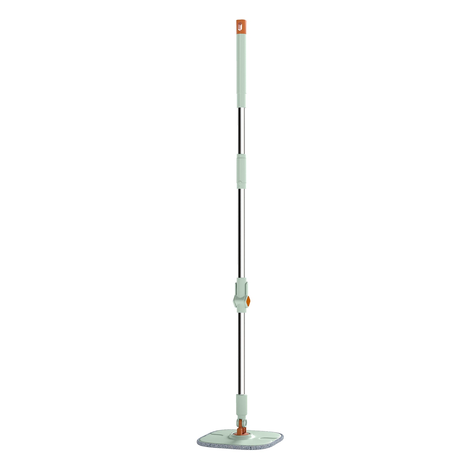 Mop and Bucket Set with Wringer Flat Floor Mop and Bucket System with 2/8 Washable Microfiber Pads-Green