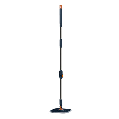 Mop and Bucket Set with Wringer Flat Floor Mop and Bucket System with 2/8 Washable Microfiber Pads-Navy