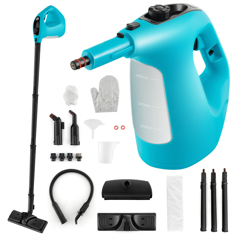 Multi-Surface Handheld Steam Cleaner with Safety Lock-Blue