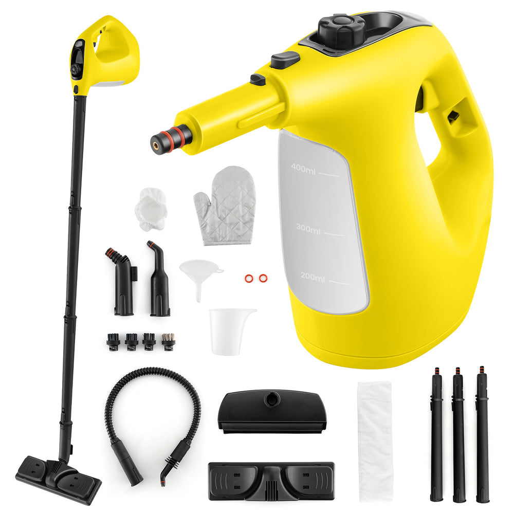 Multi-Surface Handheld Steam Cleaner with Safety Lock-Yellow