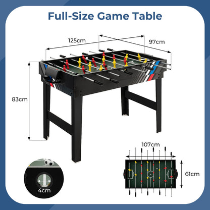125CM 4-in-1 Multi Games Table with Accessories for Home Play Room