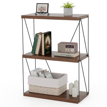 2/3/4/5-Tier Multipurpose Display Rack with Metal Frame-3-Tier