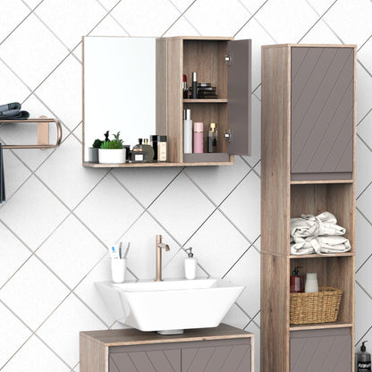 MDF Wall Mounted Bathroom Cabinet With Mirror