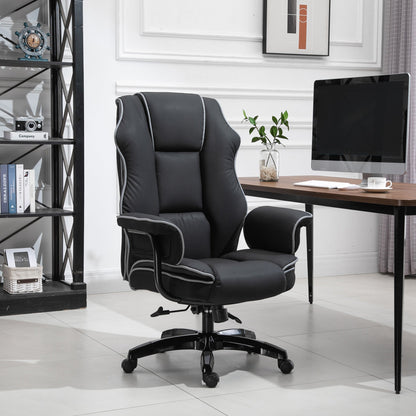 Vinsetto PU Upholstered Recliner Office Chair Black